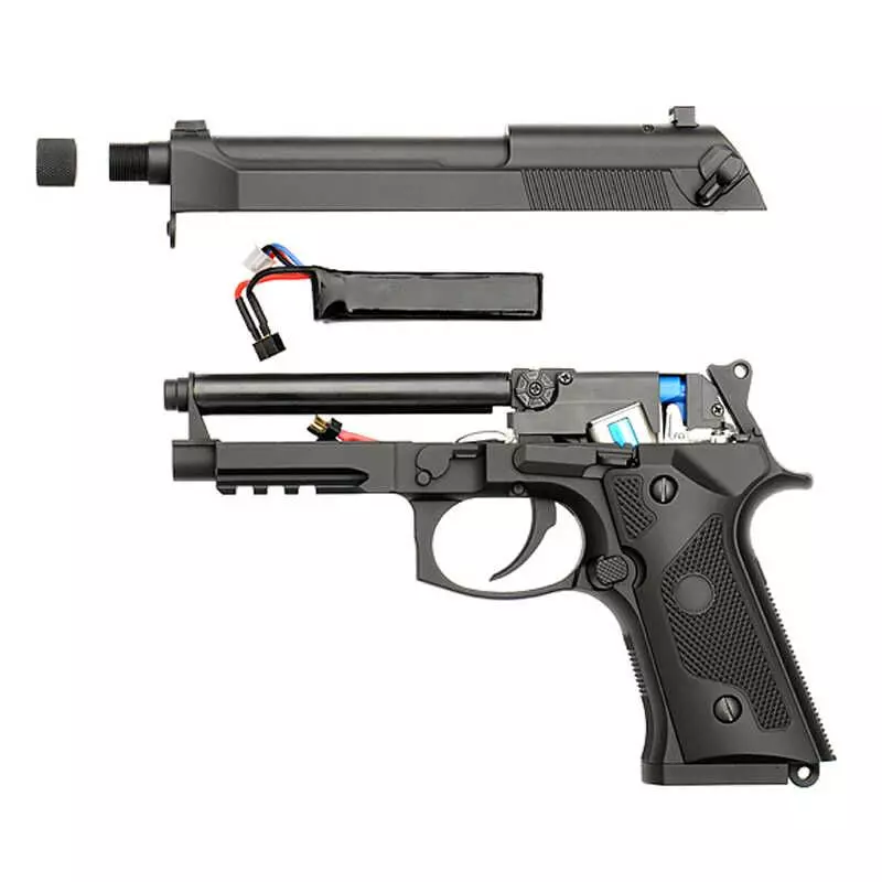 PISTOLA M92 CYMA CM132S TAN (LIPO Y MOSFET) BLACK - Imagen 3